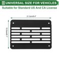 thumbnail image 4 of License Plate Frame Aluminum Alloy Car Front Rear License Plate Holder with Trailer Hook 4 Hole Black 1 Set Round Hole Square Frame, 4 of 8