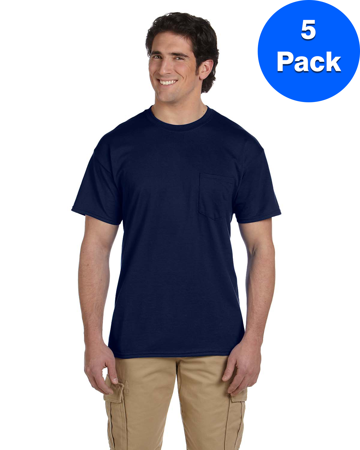 Gildan Men's 50/50 Pocket T-Shirt - G830 (Pack Of 5)