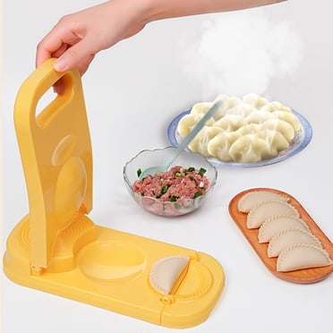 Appareil Multifonction pour Gyozas / Outil de Presse à Pâtes Roulées à la Main / Ensemble de Tapis de Presse pour Dumplings et Torsadés / Jaune Ou Bleu Ciel / Polypropylène de Qualité Alimentaire / 11.61x4.8x2.16 Po