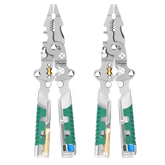 Electrical Pliers Wire Stripper Cutter Crimper | Foldable Stylus Screwdriver Tool with Voltage Detector | Compact Multipurpose Wiring Tool for Home, Car, and Electrical Maintenance