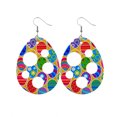 thumbnail image 1 of Creative Easter Leather Earrings Colorful Eggs Party Rabbit Happy Easter Day Decor Bunny Ester Parti Girls Gifts, Style 3, 1 of 3
