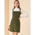 thumbnail image 4 of INSPIRE CHIC Women's Classic Adjustable Strap A-Line Overall Denim Dress, 4 of 6