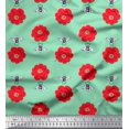 thumbnail image 1 of Soimoi Velvet Fabric Floral & Bee Insects Print Fabric by Yard 58 Inch Wide, 1 of 3