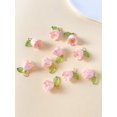 thumbnail image 2 of 10pcs/set Fashionable Pink Gradient Flower Beads For Earrings, Necklace Making, 2 of 3