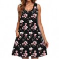 thumbnail image 4 of Ovzne Robes Grande Taille pour Femmes aux Formes Robe Femme Décontractée Ample d'Été Robe Imprimée Sans Manches Ensemble Haut/chemise à Col en V Robe de Printemps Imprimée Liquidation, 4 of 7