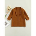 thumbnail image 2 of TheFound Girls Casual Coat, Solid Color Long Sleeve Cardigan with Pockets, 2 of 9