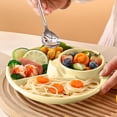 thumbnail image 4 of Birdeem Portion Control Plate,5 Compartment Divided Plate for Healthy Eating and Meal Prep,Bento Style Lunch Plate with Sections for Food Separation,Dishwasher Safe Dinner Plate for Adults & Family, 4 of 7