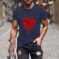thumbnail image 2 of Yuzhih T-Shirts Assortis de la Saint-Valentin pour Couples, Mignons, Imprimés, Manches Courtes, Hauts Unisexes, Grande Taille, Col Rond, 2 of 4