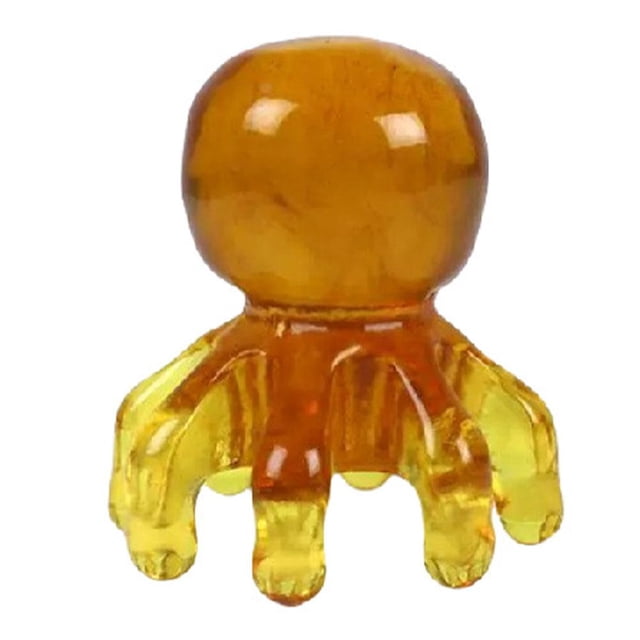 SharkTRUE Octopus-Shaped Beeswax Resin Head Massager: Multi-Functional, Portable, Promotes Blood Circulation & Healthier Hair