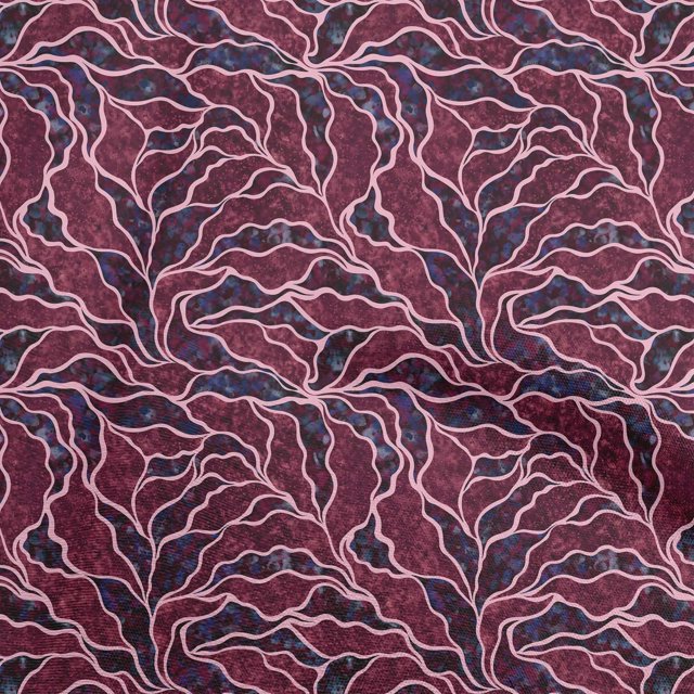 oneOone Polyester Lycra Maroon Fabric Abstracts Sewing Material Print Fabric By The Yard 56 Inch Wide