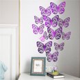 thumbnail image 2 of TIMIFIS Home Decor 12PCS 3D Metal Texture Hollow Butterfly Wall Sticker DecorFall, 2 of 6