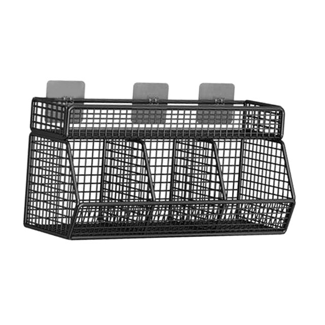simhoa Fruit Storage Basket Wall Mount Onion Storage Wire Basket for Kitchen Pantry 3 Grids
