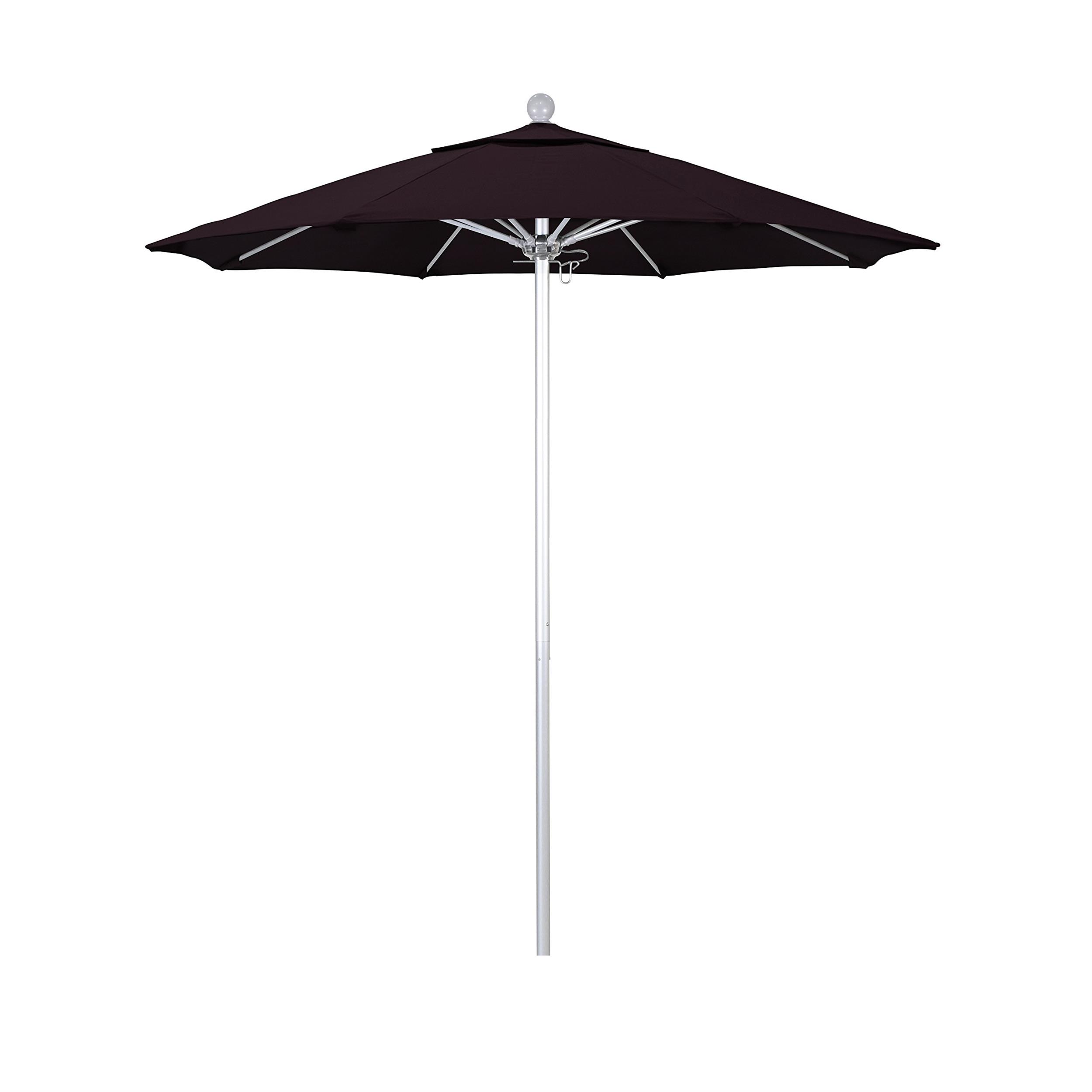 California Umbrella Venture Parasol de Marché Argenté de 7,5 Pieds Violet