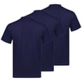 thumbnail image 3 of MSemis 3 Pack Men's Casual Mock Turtleneck Pullover Tops Short Sleeve Slim Fit T-Shirts Basic Solid Color Tees Blue M, 3 of 7