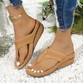 thumbnail image 3 of IUJSOY Comfortable Flip Flops for Women with Arch Support 2025 Dressy Wedge Sandals Beach Shoes, 3 of 9