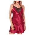 thumbnail image 2 of LSLJS Nuisette à Bretelles en Soie pour Femmes, Lingerie en Dentelle, Vêtement de Nuit, Chemise de Nuit, Pyjama, Robe de Pyjama pour Femmes, 2 of 7