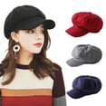 thumbnail image 4 of yingyy Peaked Caps Retro Fashion Breathable Woolen Octagonal Hats Beautiful Lines Easy Matching Sun for Visor Design Headgear Light Gray 1Set, 4 of 6