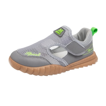 Breathable Single Mesh Sports Mesh Shoes For Boys And Girls In Spring Summer And Autumn Soft Sole Beach Shoes Grey 33/ —