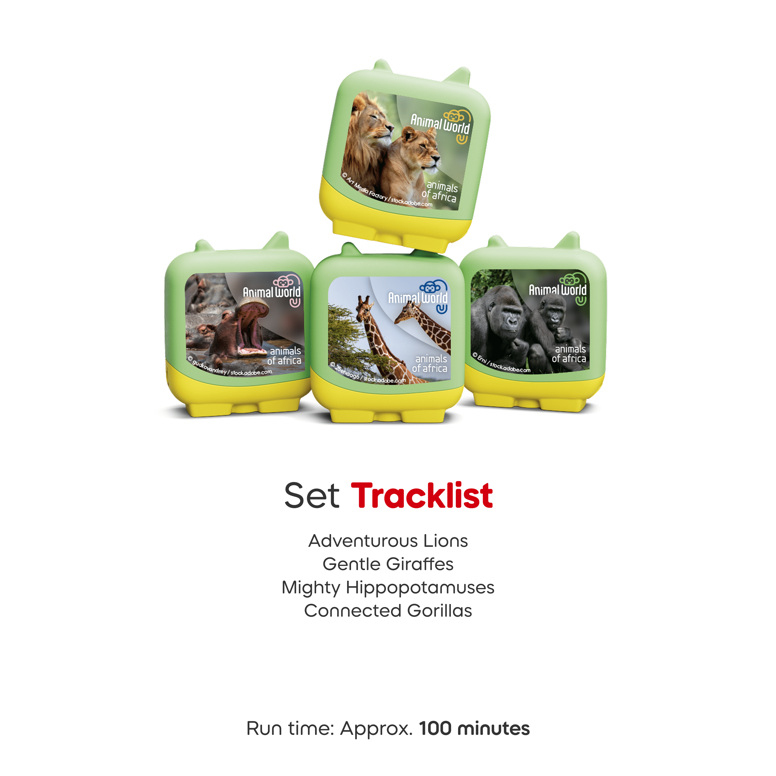 tonies Animal World 4: Animals of Africa Clever Tonies - 4 Pack Set