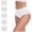 White, variant on Tumotour oversized Underwear for women Cotton Underwear High Waisted Ladies Panties Full Coverage Briefs Plus Size Leakproof Briefs