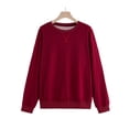 thumbnail image 4 of zanvin T-shirt Ample pour Femme Blouse à Manches Longues Col Rond Hauts Décontractés Chandail, 4 of 4