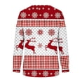 thumbnail image 4 of EGNMCR Chandails à Capuchon pour Femmes, Chandails pour Femmes, Hauts Décontractés de Mode pour Femmes à Manches Longues avec Imprimé de Noël, Col Rond, Couverture, Chandail à Enfiler, Chandails pour Femmes, Blouse, 4 of 4