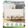 thumbnail image 3 of OUTWIND 71'' x 138'' Retractable Side Awning, Awning Sunshine Privacy Divider Wind Screen, Rust-Proof Privacy Screen Outdoor for Patio Pool Deck Backyard, Beige, 3 of 9