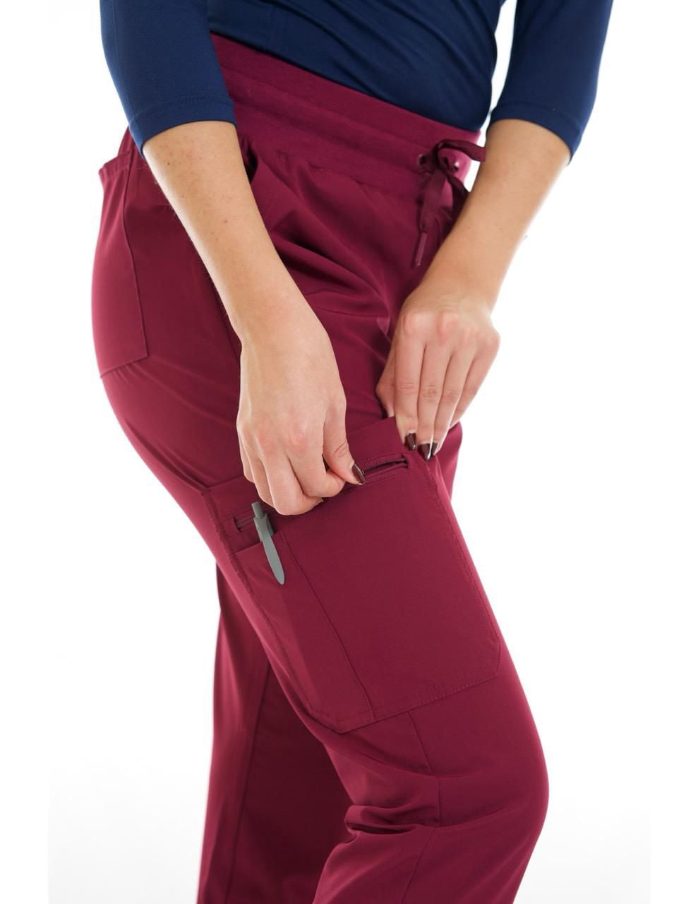 Zinnia Scrubs Knit Waistband Cargo Pant