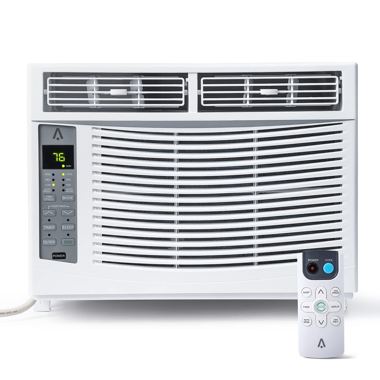 6000btu Window Air Conditioner Units, 115V Air Conditioner Window Unit With Remote Controlled and App Controlled, Fast Cooling 250 Sq.Ft. 50db Low Noise,Small Ac Unit for Room Quick Installation