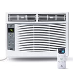6000btu Fenêtre Air Unités de conditionnement, 115V Air Unité de conditionnement avec télécommande contrôlée et application contrôlée, refroidissement rapide 250 Le lieutenant-colonel. 50db Faible bruit, petite unité Ac pour installation rapide dans la chambre