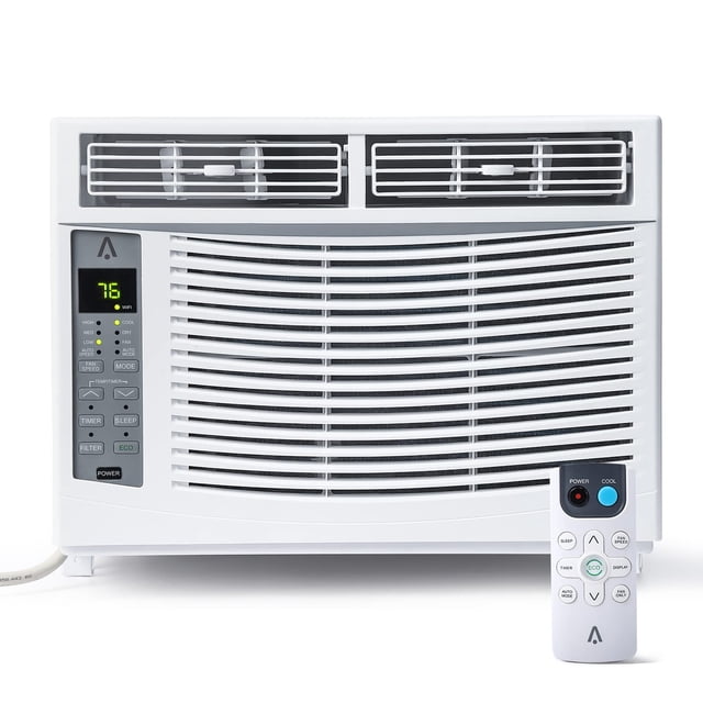 Yiwa 6000 BTU Window AC Unit, Fast Cooling Air Conditioner with Remote, App Control, and Low 50dB Noise Level