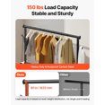 thumbnail image 4 of VEVOR Clothes Rack, Rolling Clothing Garment Rack with Adjustable Crossbar and Side Hooks, 150 lbs Load Capacity, Heavy Duty Carbon Steel Clothing Racks, 4 of 9