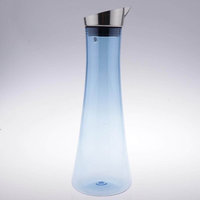 facefd Water Juice Milk Drinks Glass Iced Tea Beverage Pitcher Jug 1.6L Blue