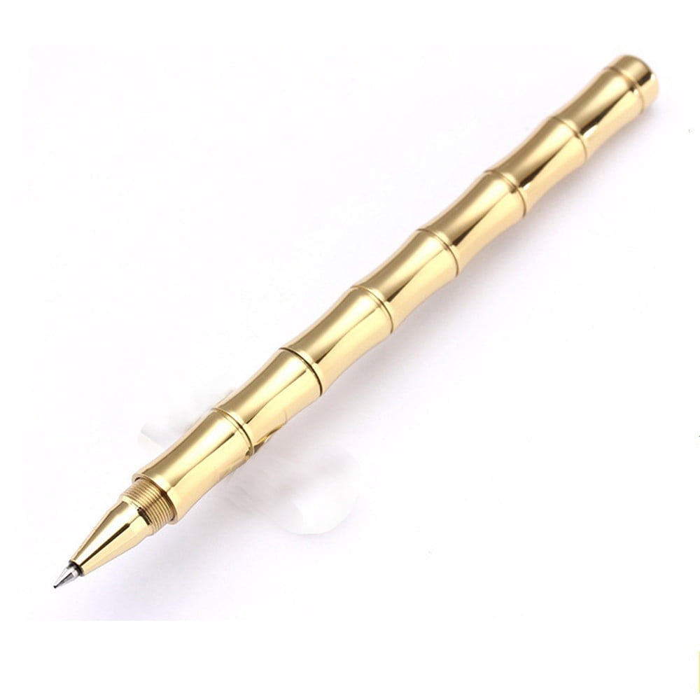 IMENGL Clearance! Delayuji Pens Copper Superfine Pen Stationery Pen Luxury Minimalism Gold Ballpoint Brass Pure Office Stationery One Size Gold