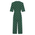thumbnail image 4 of Wensltd Combinaison Pantalon pour Femmes d'Été à Imprimé Floral, Décontractée, à Manches Courtes, avec Poches Latérales, 4 of 5