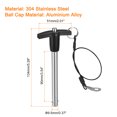 thumbnail image 2 of Unique Bargains T Handle Lock Pins, 3/8' Pin Dia. 3-35/64' Usage Length Stainless Steel Push-Button Quick Release Pin, 2 of 5