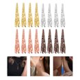 thumbnail image 4 of Bead Caps for Jewelry Making Assorted Color Metal Bead End Caps for Bracelet Necklace Earrings Craft 60pcs, 4 of 8