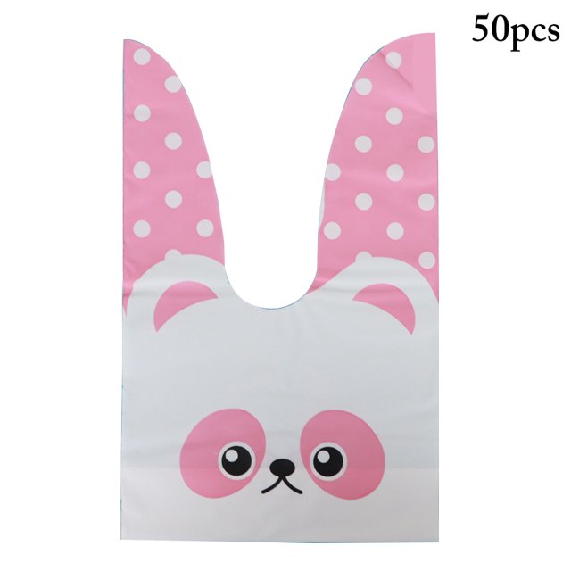 Coofit 50PCS Candy Bag Rabbit Ears Design Treat Bag Party Favor Bag for Cookies Candy