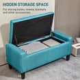 thumbnail image 4 of HOMCOM Storage Bench, Ottoman Bench with Flip Top, Green, 4 of 10
