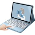 thumbnail image 1 of REQO iPad 10th Generation 2022 Case with Trackpad Keyboard, Stand Folio Smart Cover with Pencil Holder, Touchpad Round Key Magnetically Detachable Keyboard for 10.9 inch iPad 10 (Blue), 1 of 9