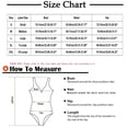 thumbnail image 3 of fheaev One Piece Swimsuit for women High Cut Bathing Suits Color Block Print Backless V Neck Modest Athletic Training Sporty Swimwear, 3 of 8