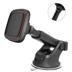 Magnetic Phone Car Mount Universal Dashboard Windshield Industrial-Strength Suction Cup Support de téléphone de voiture avec bras télescopique réglable pour tous les téléphones cellulaires