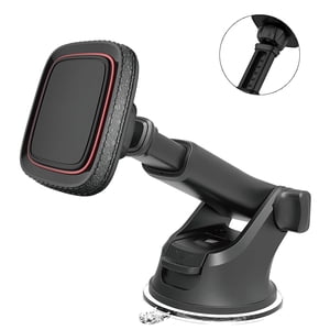 Magnetic Phone Car Mount Universal Dashboard Windshield Industrial-Strength Suction Cup Support de téléphone de voiture avec bras télescopique réglable pour tous les téléphones cellulaires