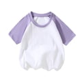 thumbnail image 4 of MeetoTime 3PC Kids Cotton Breathable Short Sleeve Basic Tees Solid Color Round Neck T-shirt for Boys Girls, 4 of 5