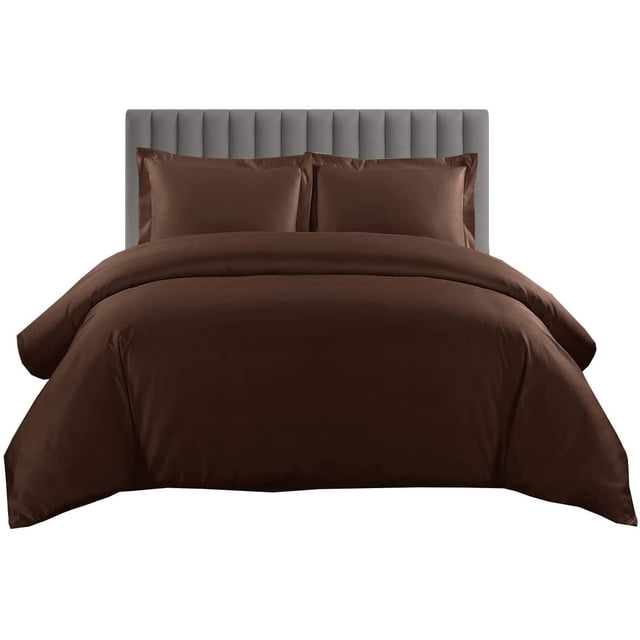 900 TC 100% Egyptian Cotton Duvet Cover Zipper Closur Ultra Soft Durable and Fade Resistant Solid Pattern