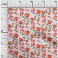 thumbnail image 2 of oneOone Rayon Rose Pink Fabric Florals Craft Projects Decor Fabric Printed By The Yard 56 Inch Wide, 2 of 4