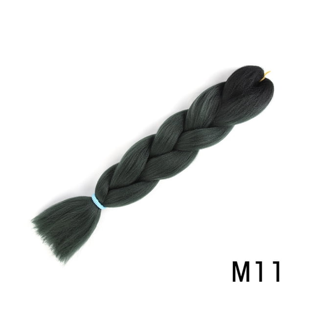 EGNMCR Perruques Cheveux Humains Extensions de Cheveux Tressés 24 Pouces Fibre Synthétique Haute Température, Cheveux de Tressage Pré-Étirés pour Femmes Tressage Ombré