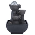 thumbnail image 1 of LED Illuminated Tabletop Waterfall Flowing Water Fountains with Ball for Home Office Feng Shui Decoration, 1 of 7