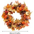 thumbnail image 4 of 1 piece autumn wreath 50cm wreath Type A, 4 of 8