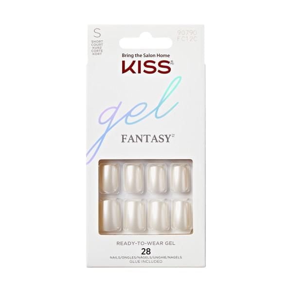 KISS Gel Fantasy - Fake Nails, 28 Count, Short